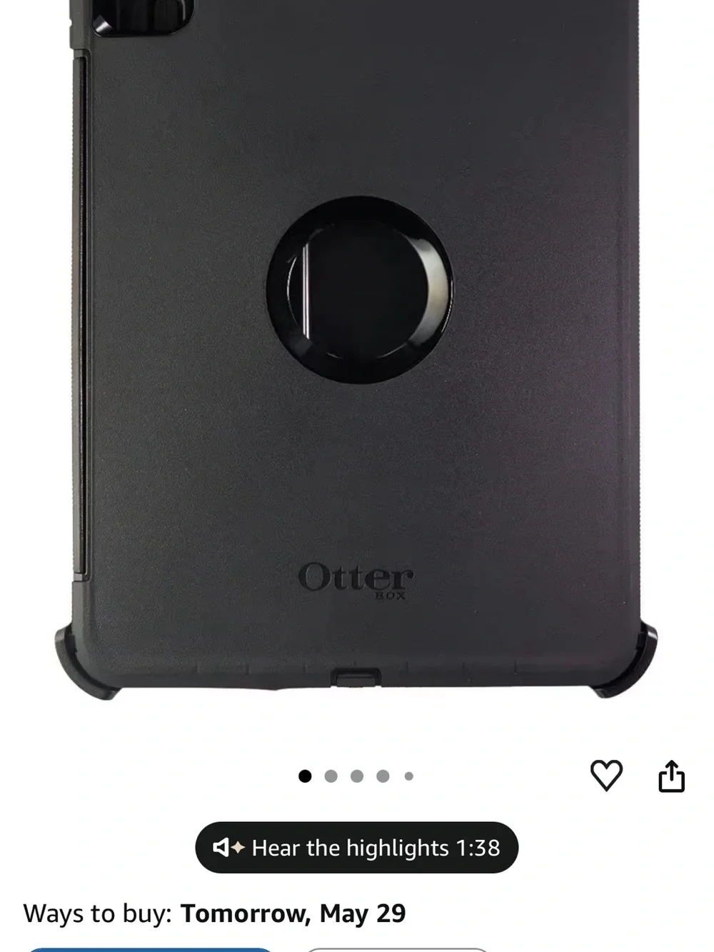 OtterBox Defender Pro Black Rugged Case for iPad Pro 11-inch